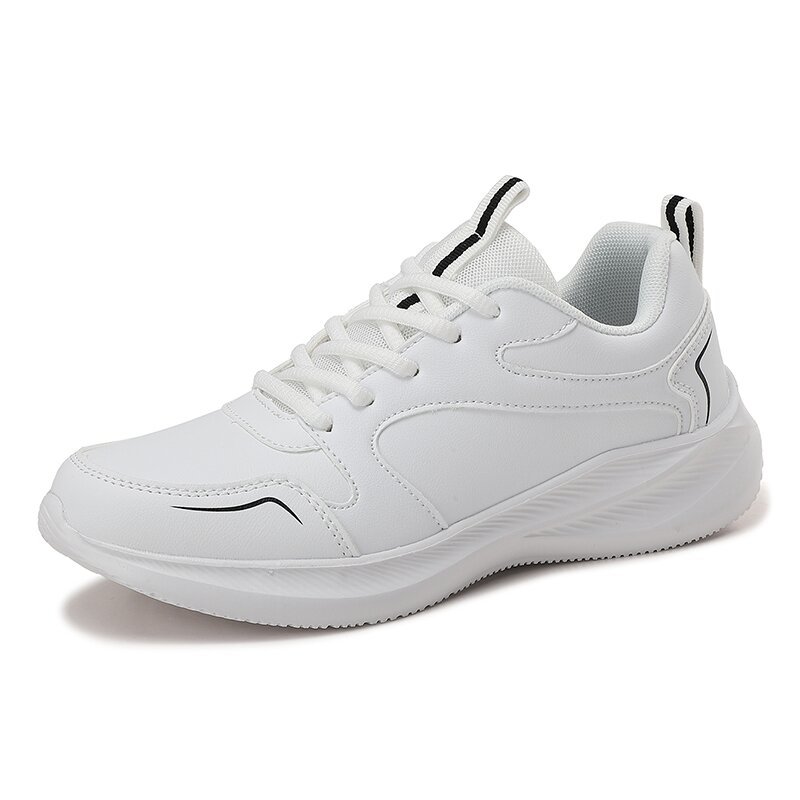 Waterproof Leather Soft Bottom Casual Sneakers for Women