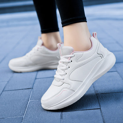 Waterproof Leather Soft Bottom Casual Sneakers for Women