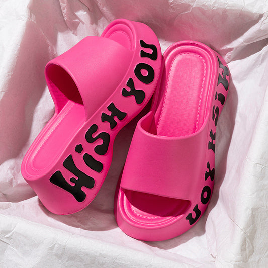 Women’s Non-Slip Height-Increasing Thick Sole Slippers