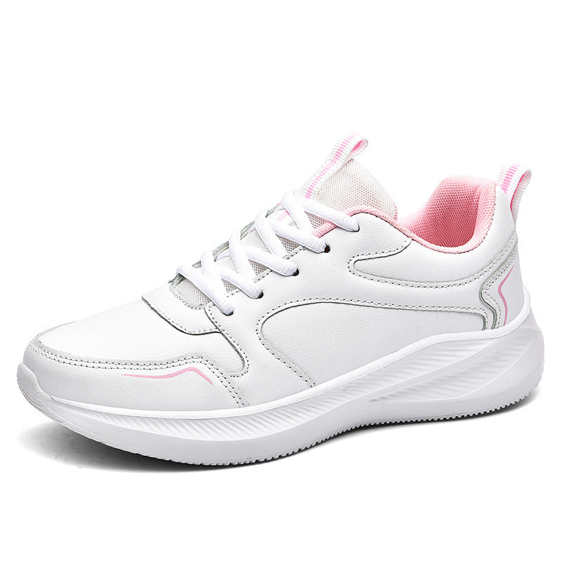 Waterproof Leather Soft Bottom Casual Sneakers for Women